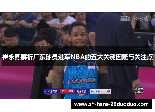 崔永熙解析广东球员进军NBA的五大关键因素与关注点